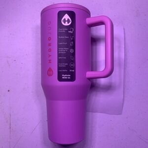 Hydro‎ jug Flip Straw, & Rubber Base, Leak Resistant, Insulated Stainless
